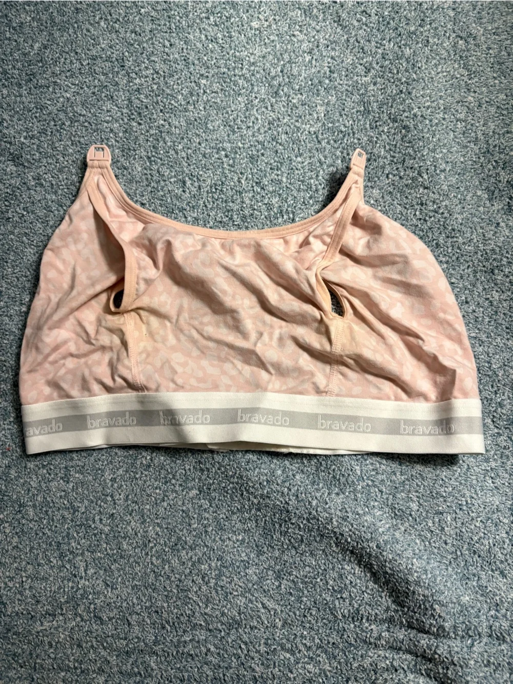 YWO Bravado Black & pink Maternity/Nursing PUMPING BRA SIZE LARGE